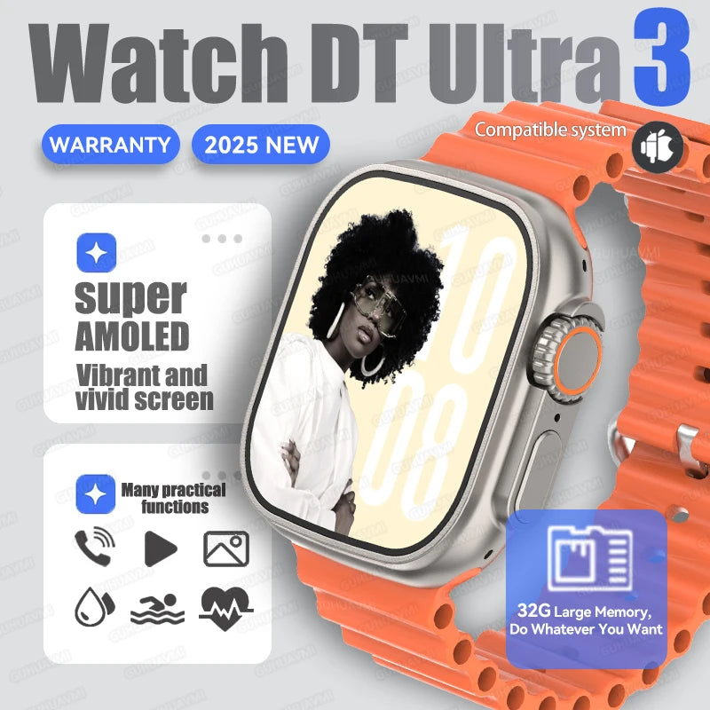 DT Ultra 3 Smartwatch – AMOLED, AI ChatGPT, Sport & Multimedia