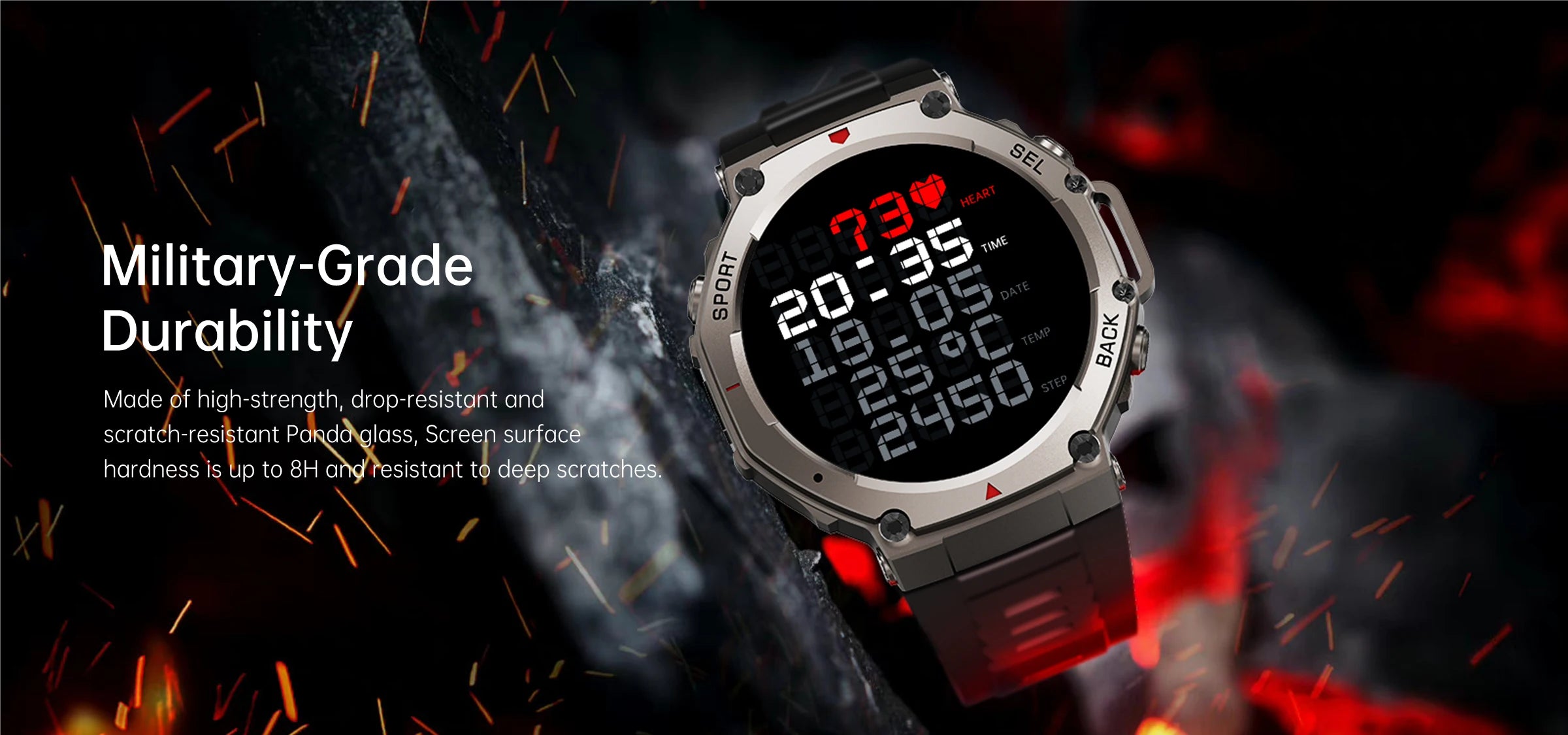 T-Rex3 2025 GPS Smartwatch – Military Style, 10ATM Waterproof