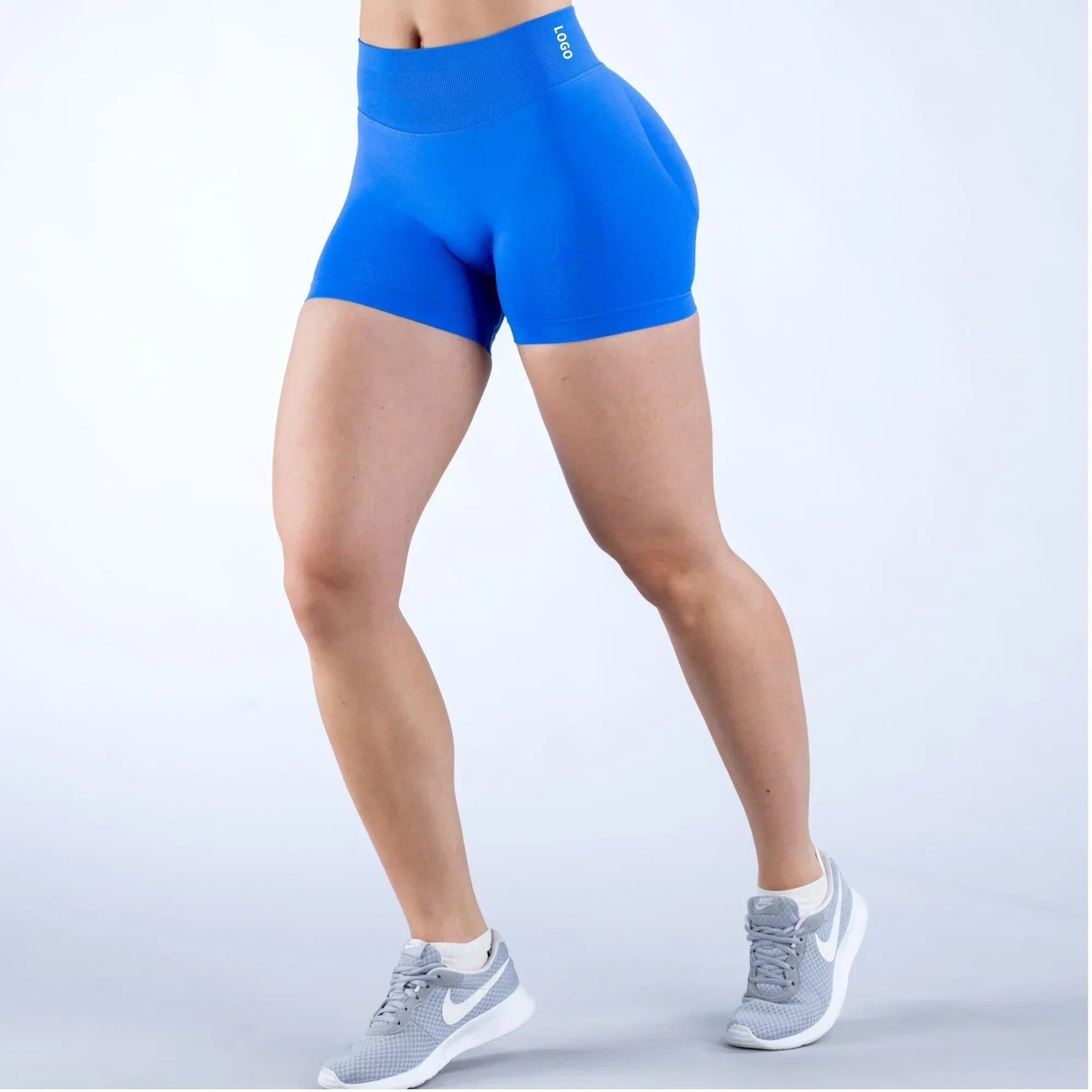 Women’s High-Waist Summer Yoga Shorts – Solid Color Fitness Leggings