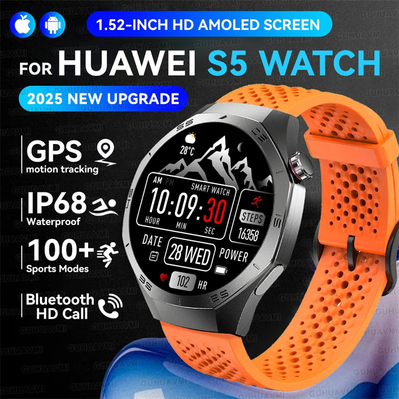 GT5 Pro Smartwatch – HD AMOLED GPS Heart Rate Tracker
