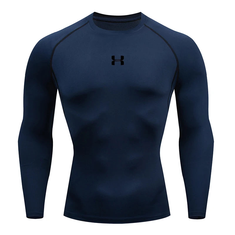 Men’s Compression Long-Sleeve T-Shirt – Gym & Running Top