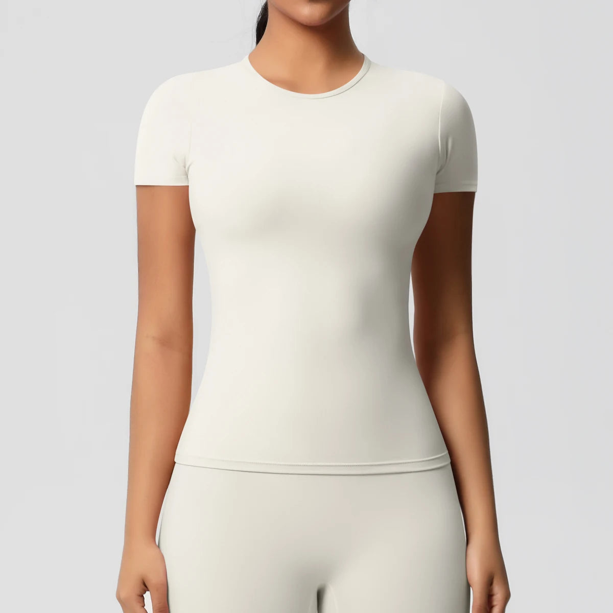 Women’s High-Elastic Dry Fit Sports Top – Gym & Outdoor Fitness Tee