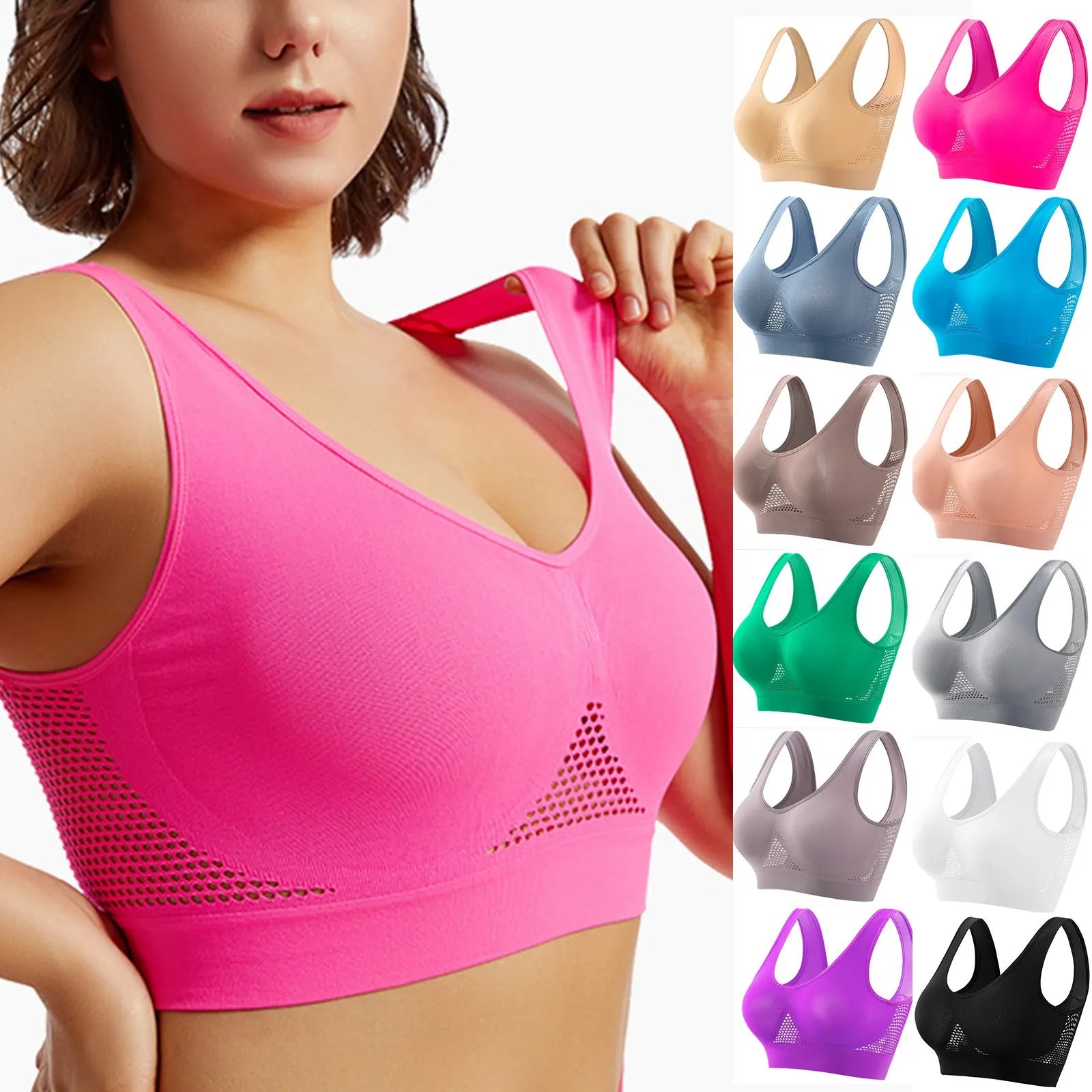 Women’s Shockproof Sports Bra – High-Support Yoga & Fitness Top