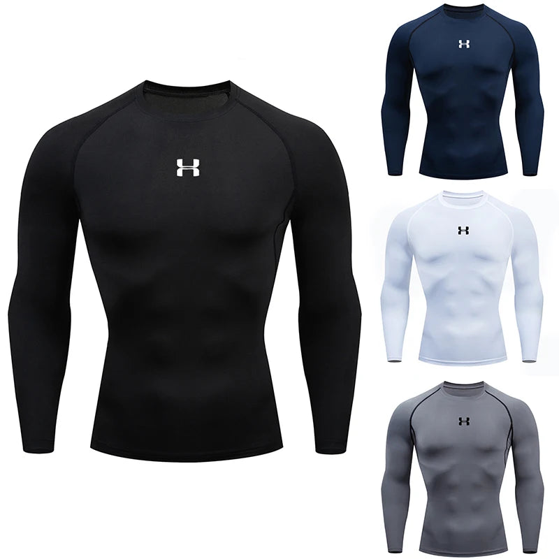 Men’s Compression Long-Sleeve T-Shirt – Gym & Running Top