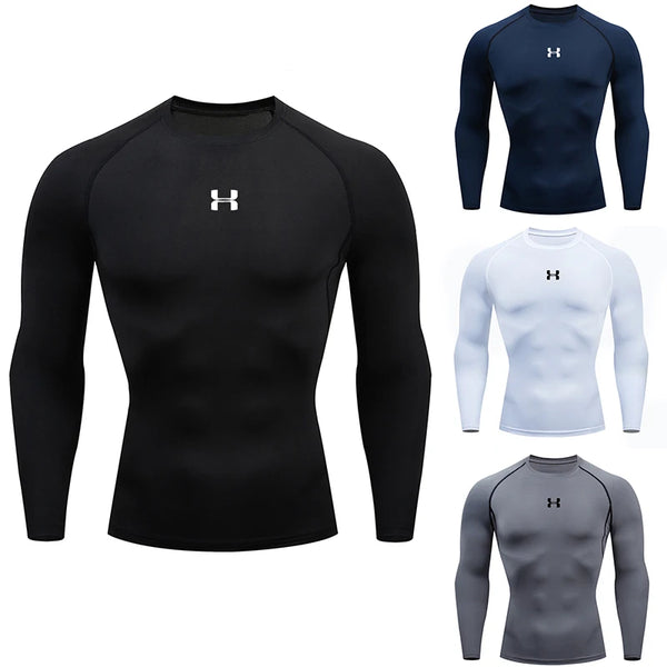 Men’s Compression Long-Sleeve T-Shirt – Gym & Running Top
