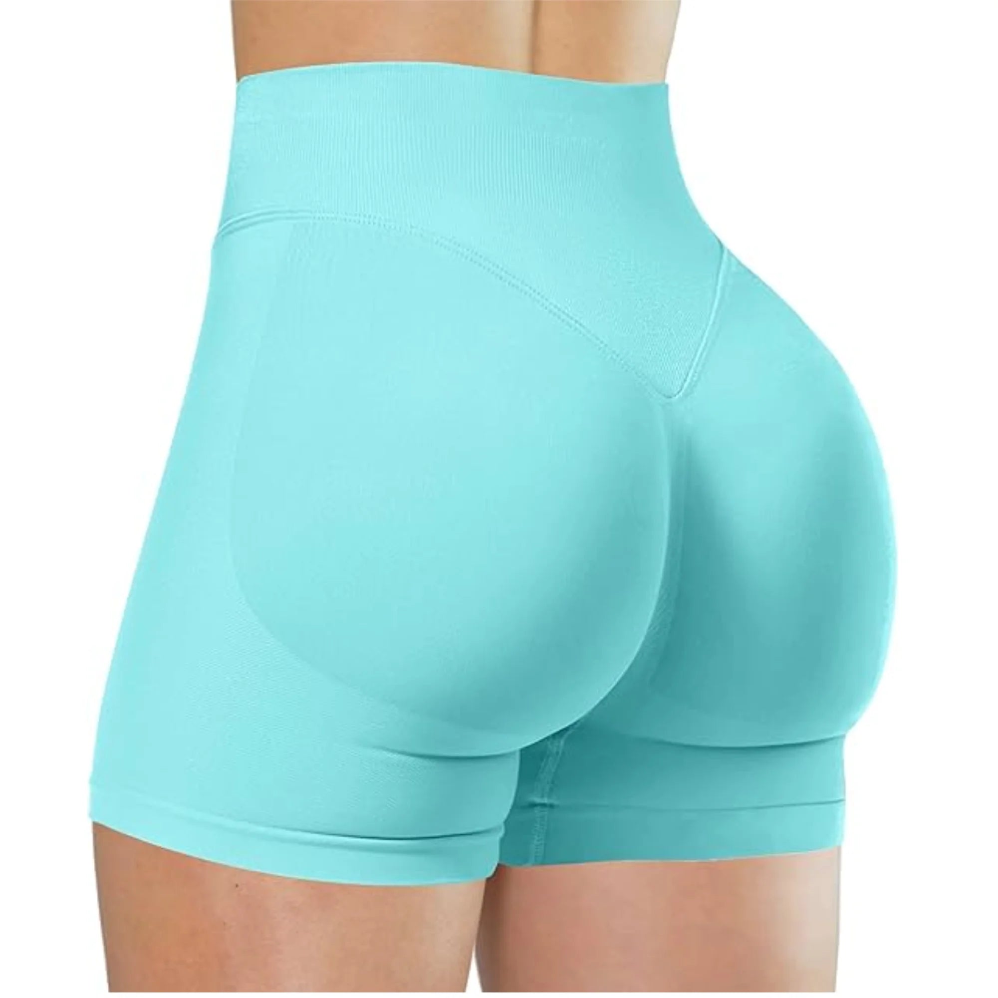 Women’s High-Waist Summer Yoga Shorts – Solid Color Fitness Leggings