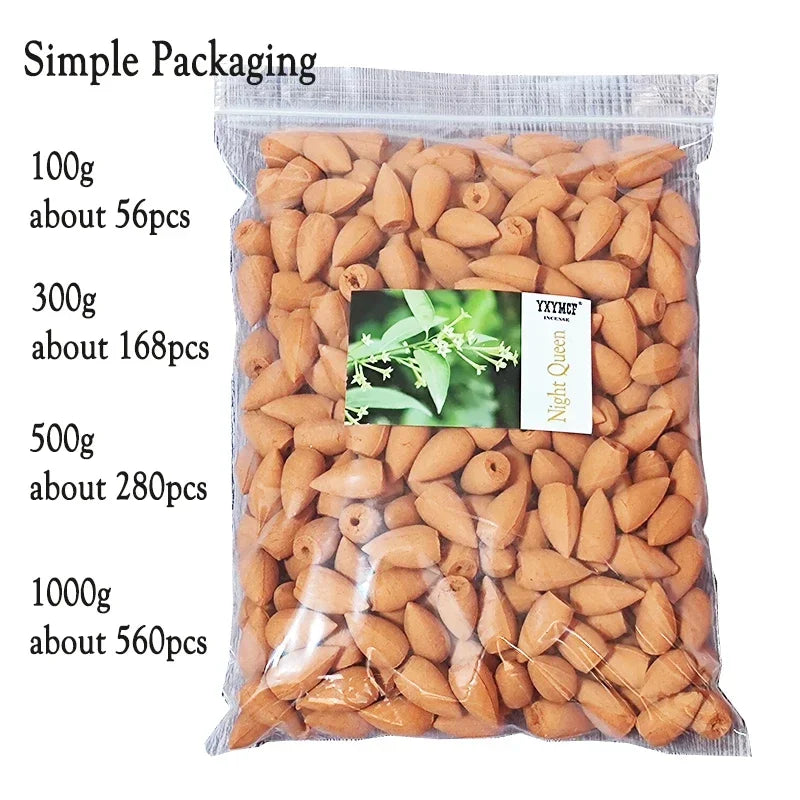 Backflow Incense Cones – Natural Sandalwood & Lavender 60pcs