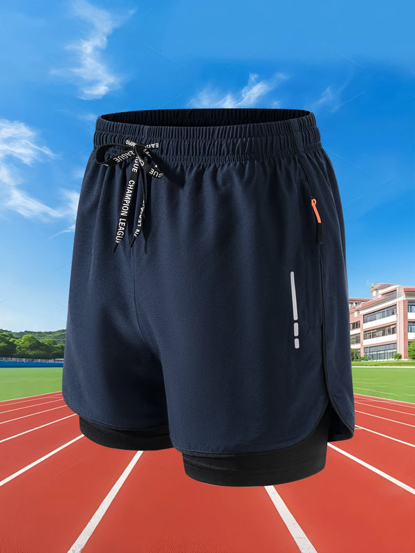 Men’s 2-in-1 Running Shorts – Quick Dry Gym Workout
