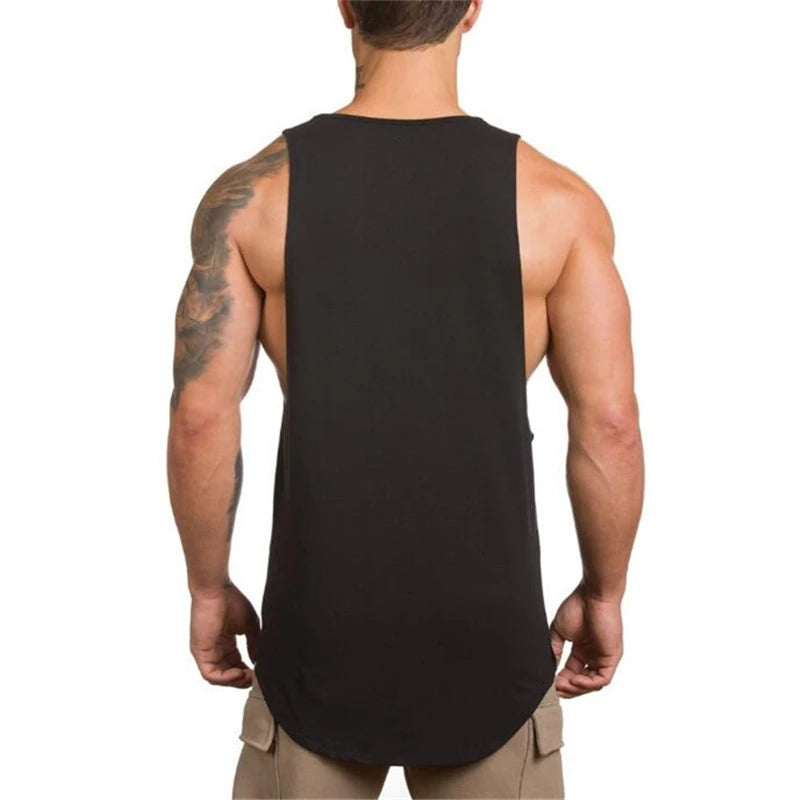 Men’s Cotton Muscle Tank – Sleeveless Gym & Running Top