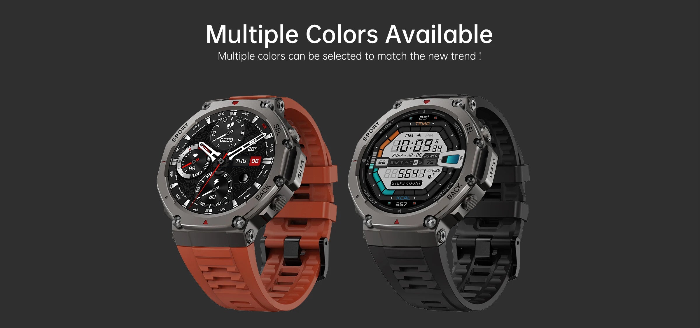 T-Rex3 2025 GPS Smartwatch – Military Style, 10ATM Waterproof