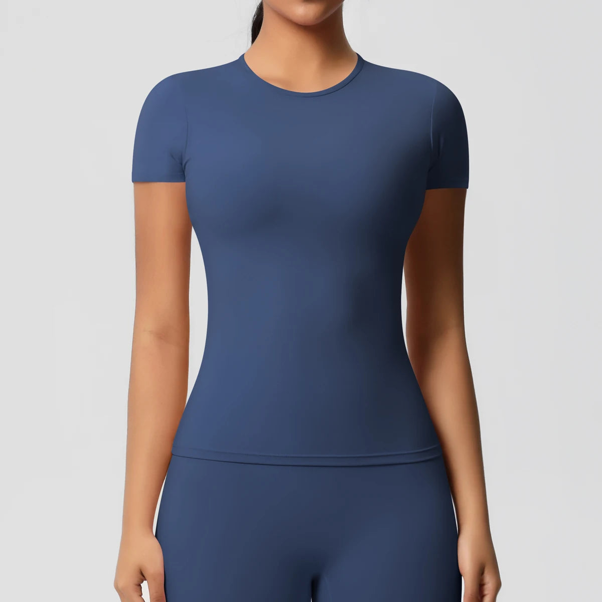 Women’s High-Elastic Dry Fit Sports Top – Gym & Outdoor Fitness Tee