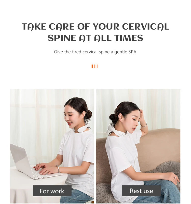 Rechargeable Vibration Neck Massager – Pulse & Hot Compress