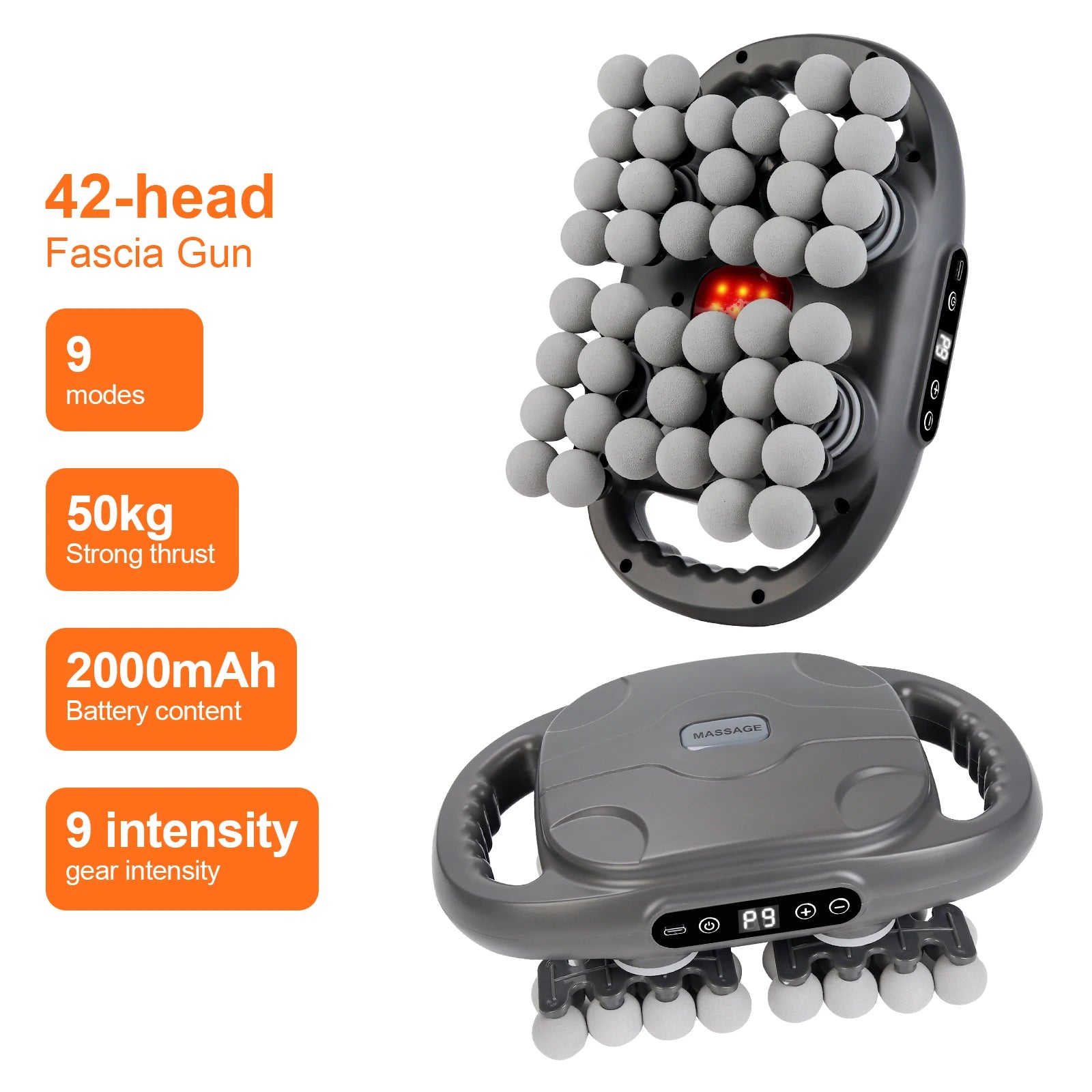 42-Head Fascia Gun – High-Frequency Muscle Massager