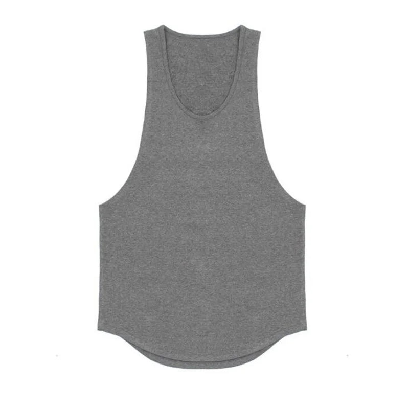 Men’s Cotton Muscle Tank – Sleeveless Gym & Running Top