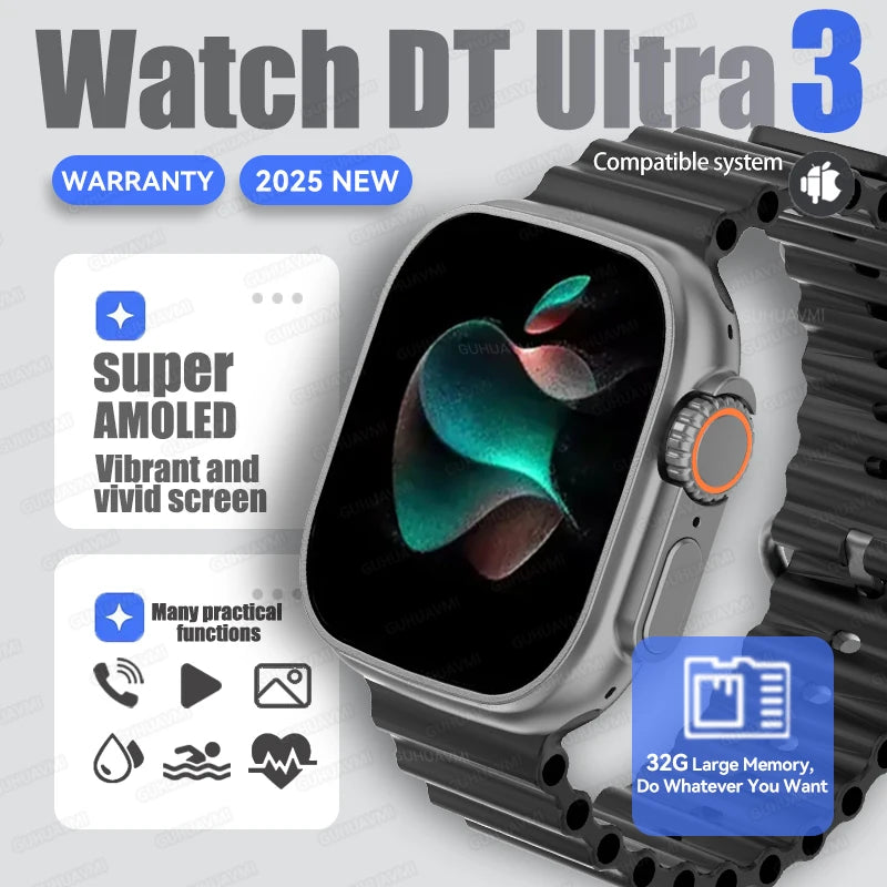 DT Ultra 3 Smartwatch – AMOLED, AI ChatGPT, Sport & Multimedia