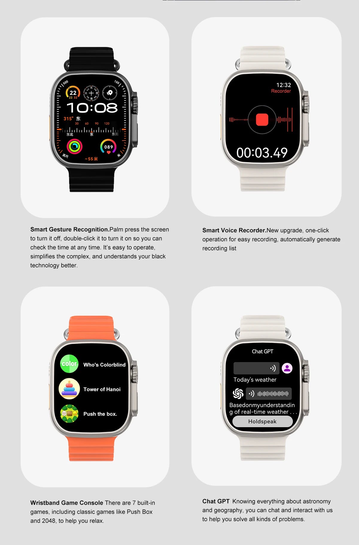 DT Ultra 3 Smartwatch – AMOLED, AI ChatGPT, Sport & Multimedia