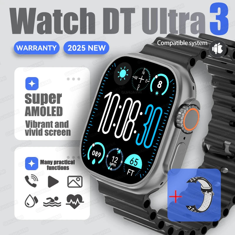 DT Ultra 3 Smartwatch – AMOLED, AI ChatGPT, Sport & Multimedia