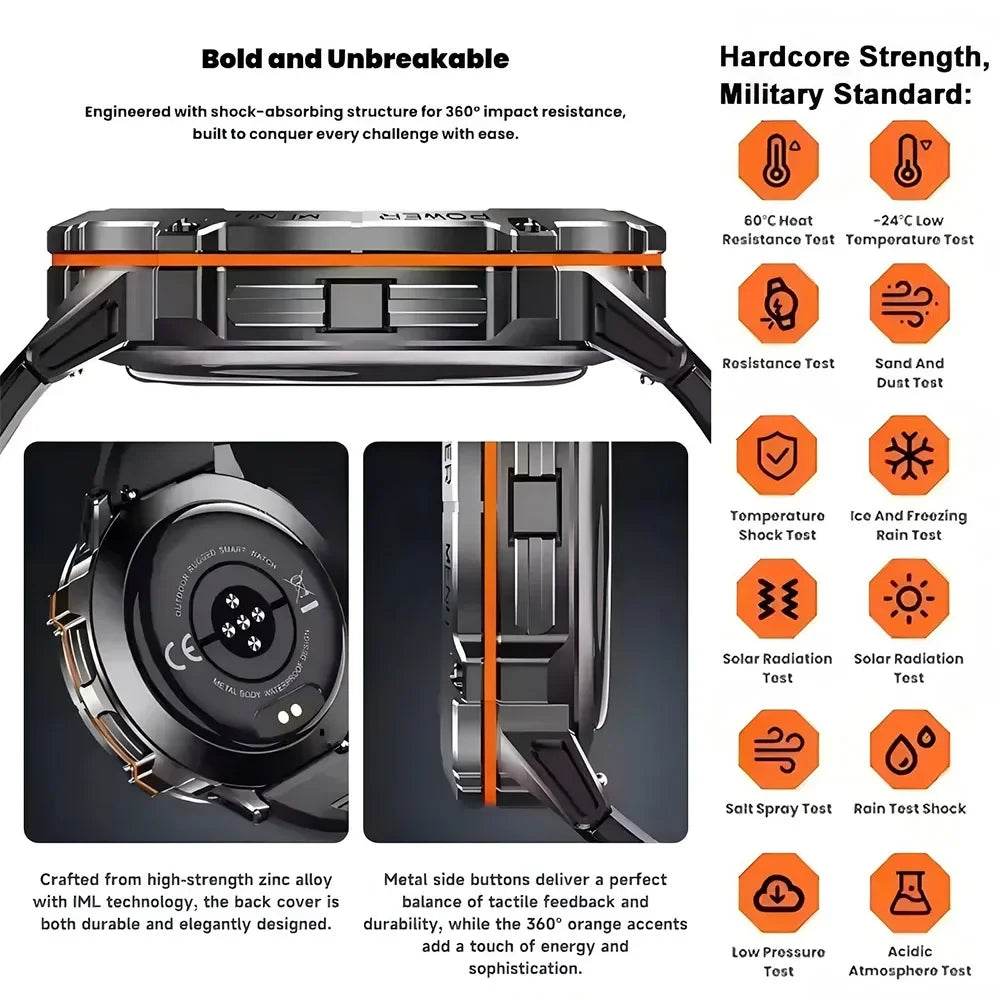 TANK X3 Smartwatch – 1.73" AMOLED GPS Sports Tracker