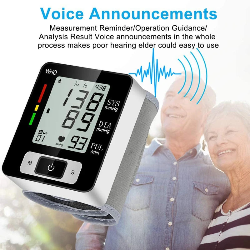 Digital Wrist Blood Pressure Monitor – High Accuracy Tonometer