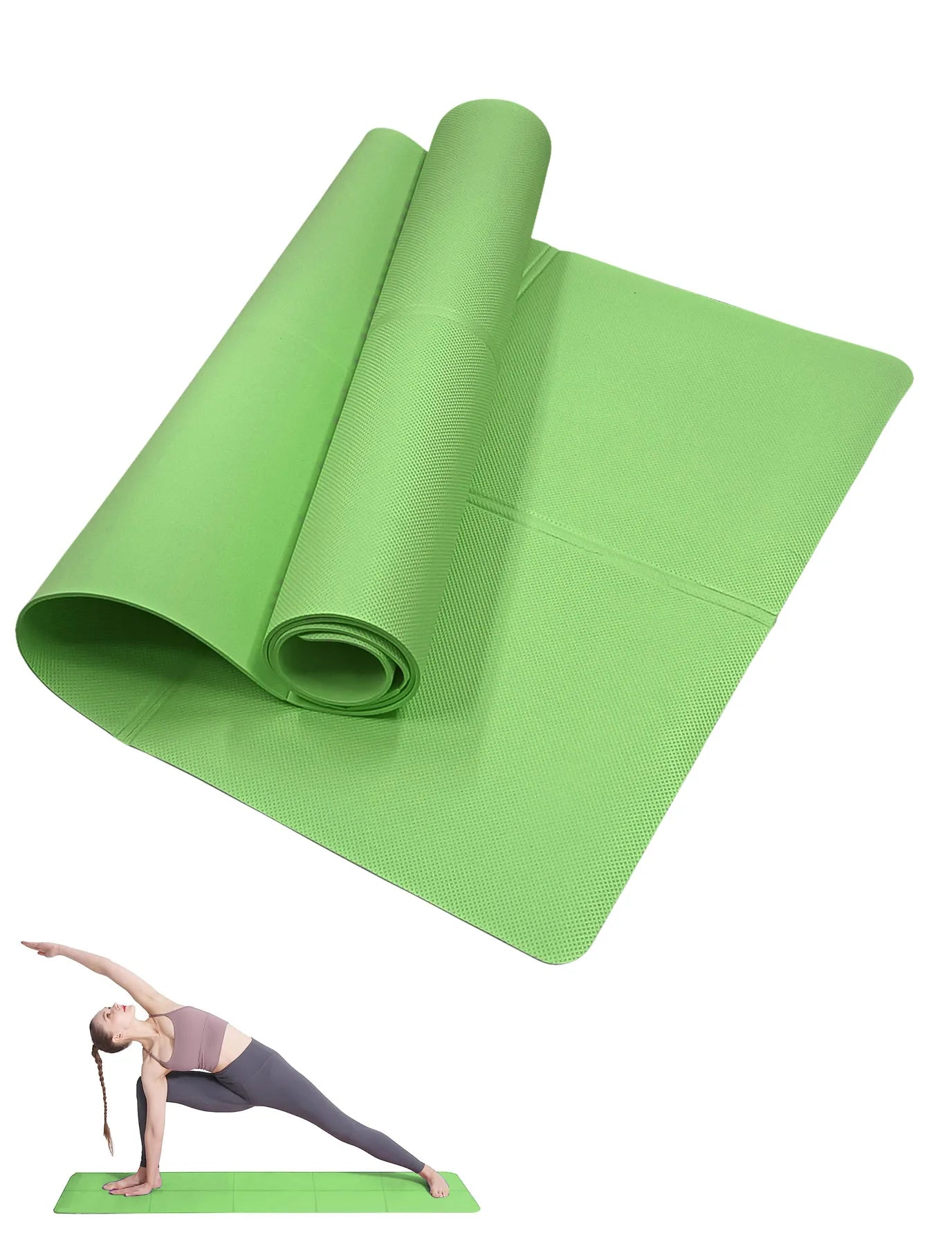 Non-Slip Yoga & Pilates Mat – 3/4/6mm Fitness Cushion
