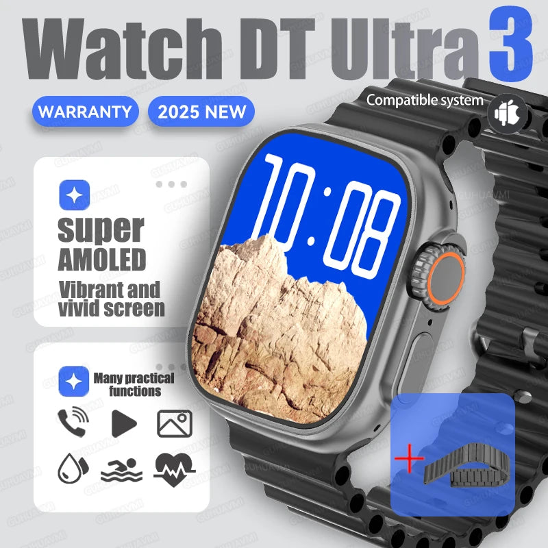 DT Ultra 3 Smartwatch – AMOLED, AI ChatGPT, Sport & Multimedia
