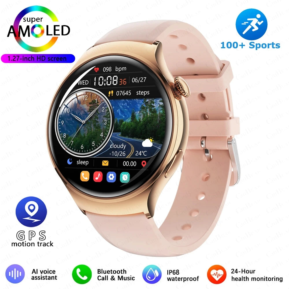 2025 Women’s Smartwatch 4 Mini – GPS, NFC & Heart Rate Tracker
