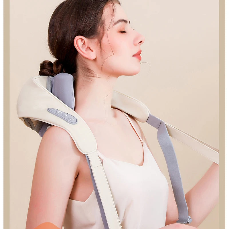 Shiatsu Neck & Shoulder Massager Shawl – Back Muscle Relaxer