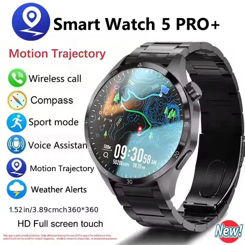2025 Men’s Smartwatch – AMOLED GPS Bluetooth NFC Waterproof