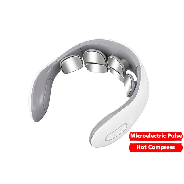 Rechargeable Vibration Neck Massager – Pulse & Hot Compress