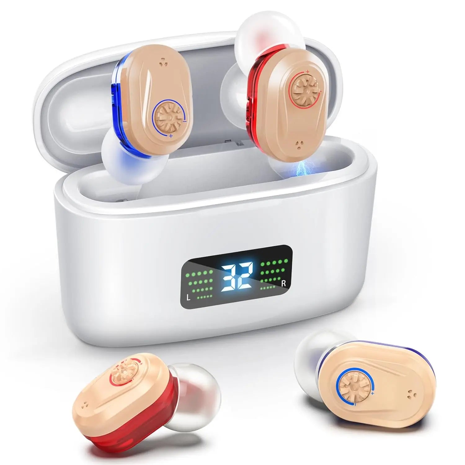 Wireless Mini Hearing Aid – Noise-Cancelling HD Display for Seniors