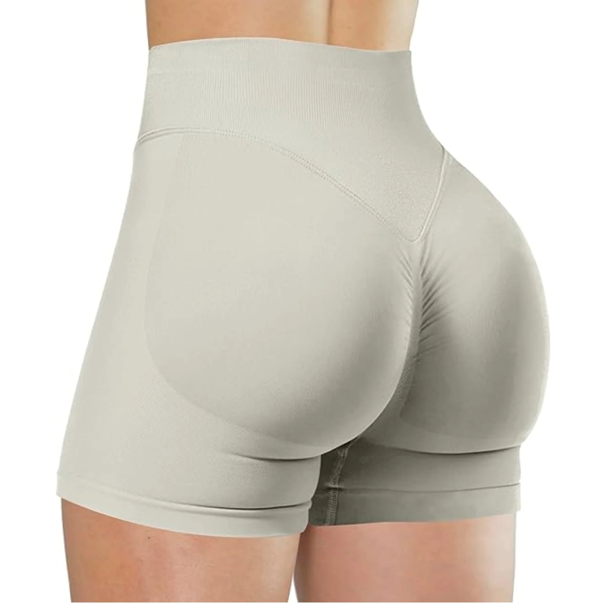 Women’s High-Waist Summer Yoga Shorts – Solid Color Fitness Leggings
