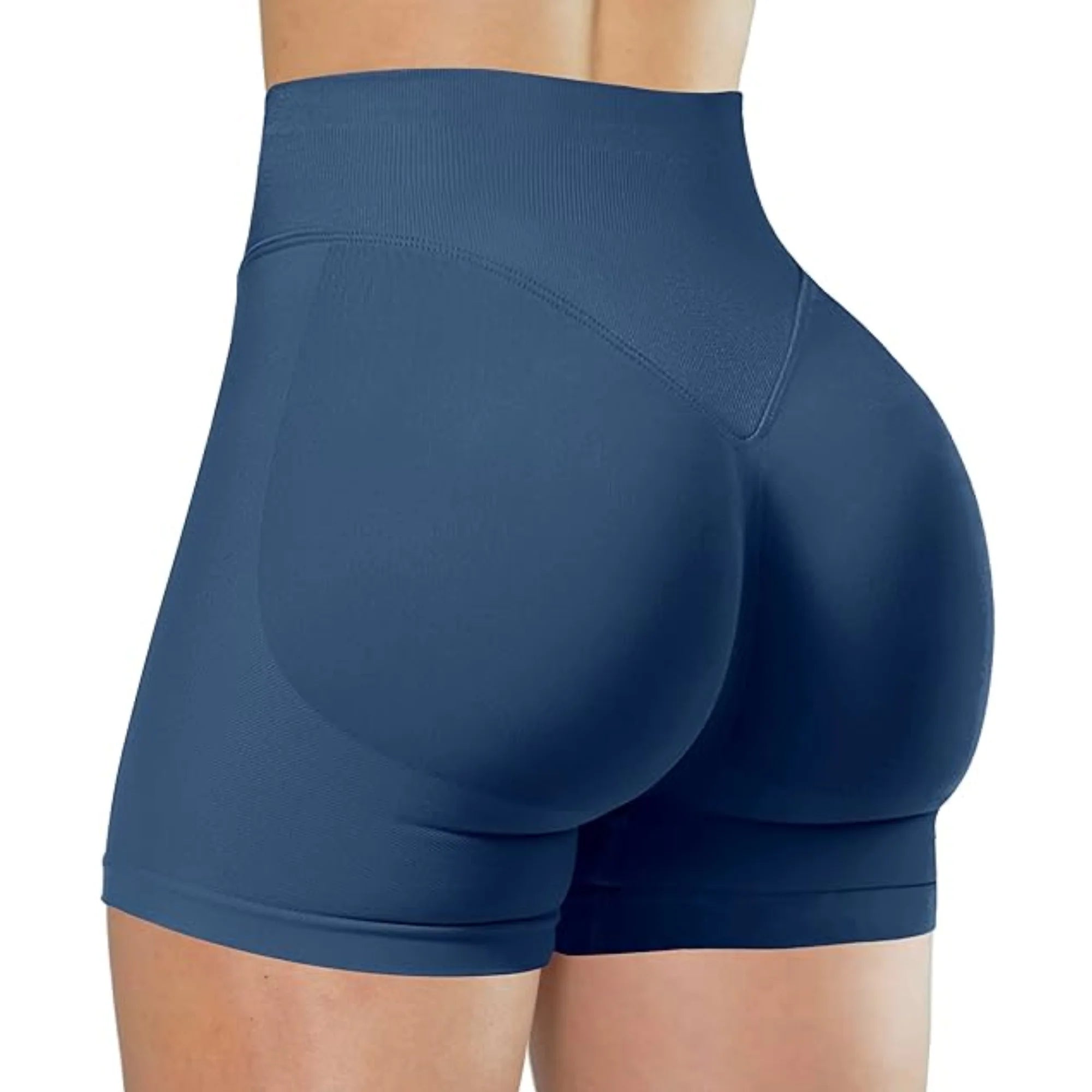 Women’s High-Waist Summer Yoga Shorts – Solid Color Fitness Leggings