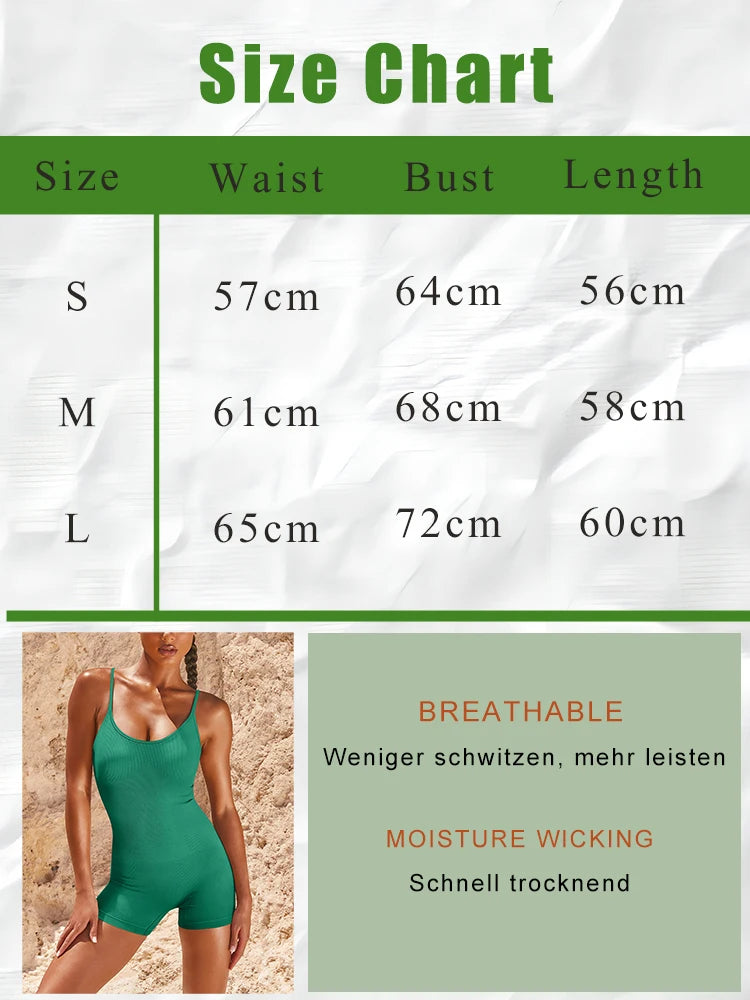 Women’s Seamless High-Waist Yoga Jumpsuit – Fitness Sports Set
