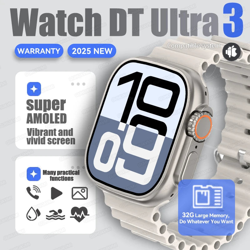 DT Ultra 3 Smartwatch – AMOLED, AI ChatGPT, Sport & Multimedia