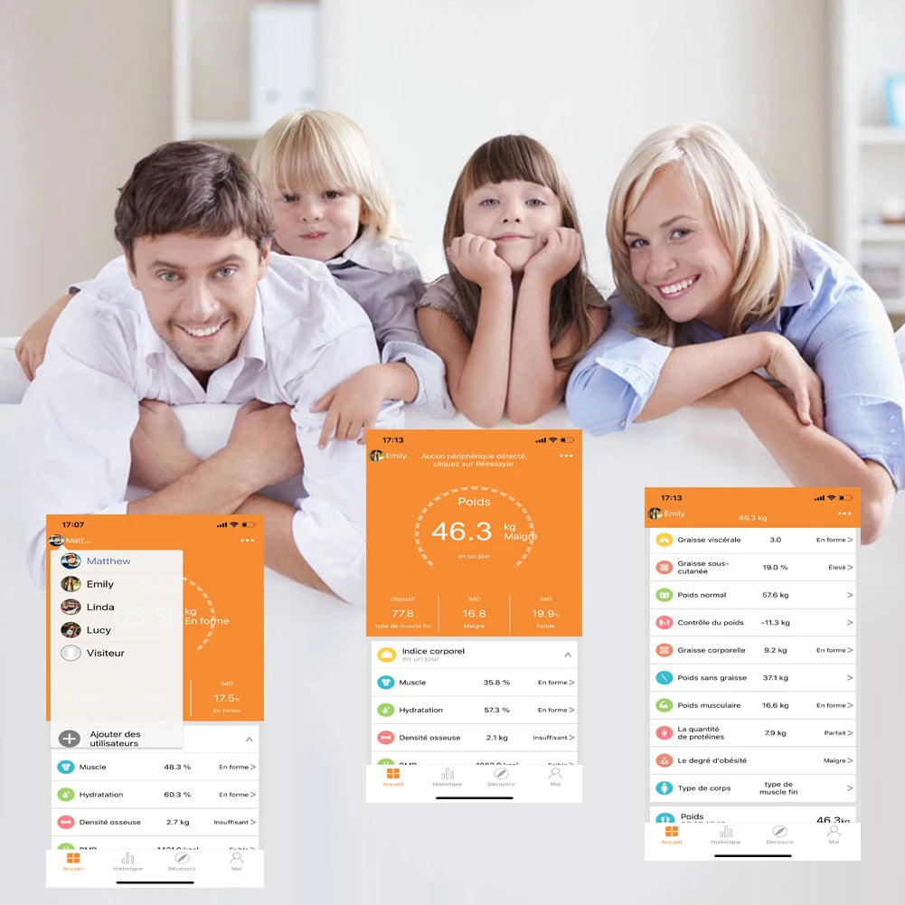 Bluetooth Smart Body Fat Scale – 150KG Weight & BMR Monitor