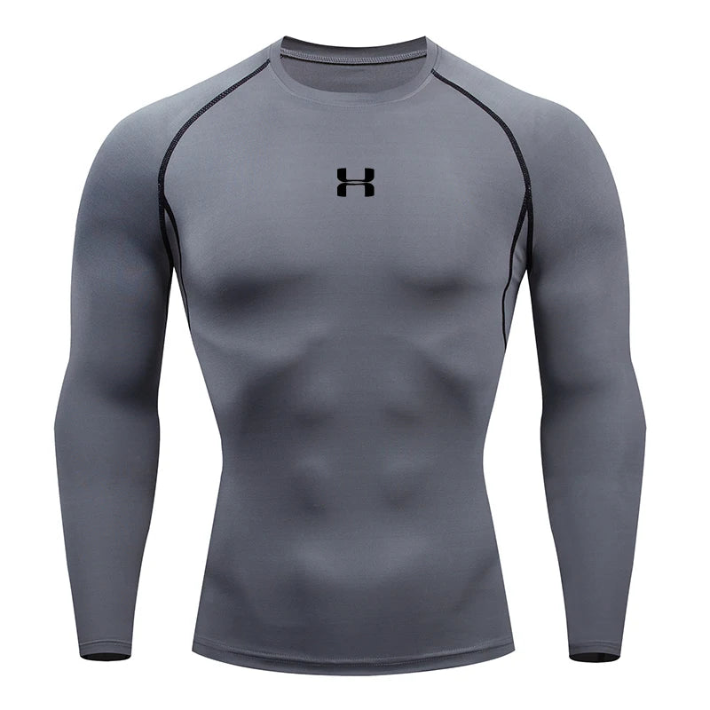 Men’s Compression Long-Sleeve T-Shirt – Gym & Running Top