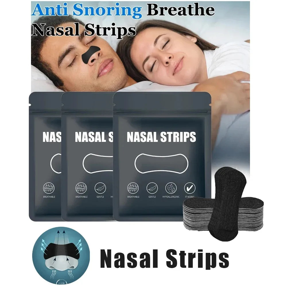 Anti-Snoring Nose Strips – Breathable Nasal Sleep Aid
