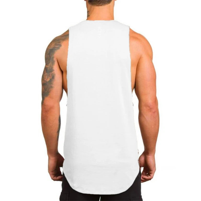 Men’s Cotton Muscle Tank – Sleeveless Gym & Running Top