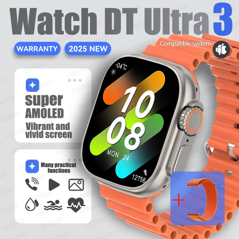 DT Ultra 3 Smartwatch – AMOLED, AI ChatGPT, Sport & Multimedia