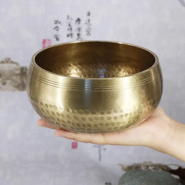 Handmade Sanskrit Singing Bowl – Yoga & Meditation Brass Bowl