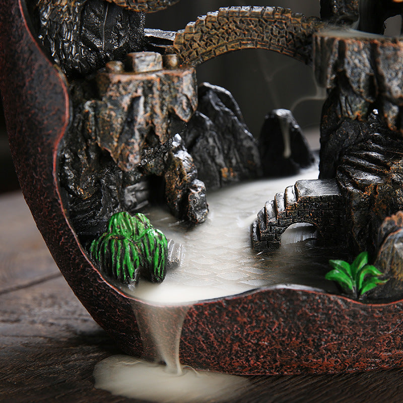 Backflow Incense Burner – Smoke Waterfall Resin Censer