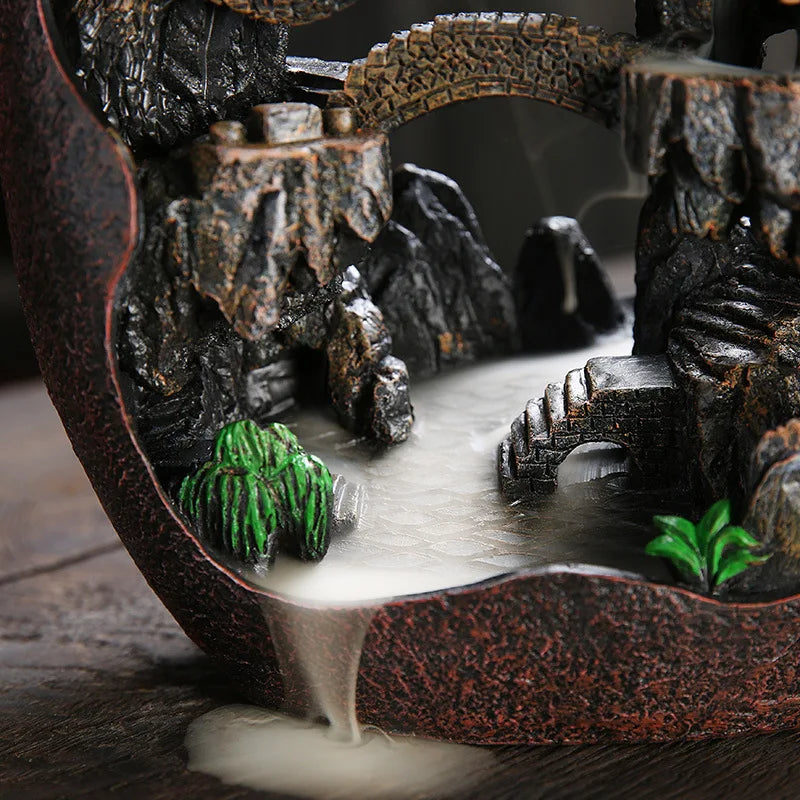 Backflow Incense Burner – Smoke Waterfall Resin Censer