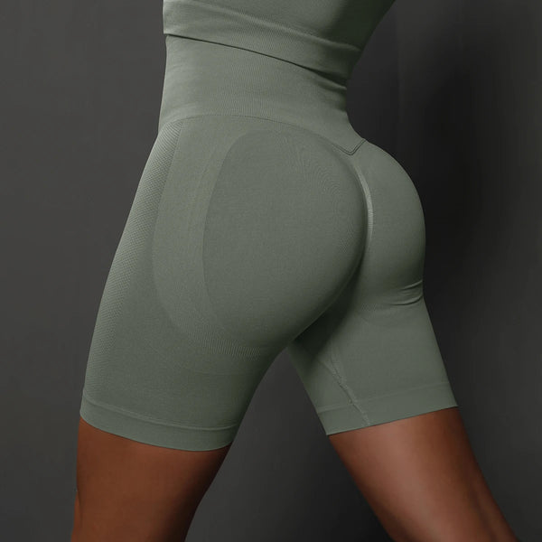 Women’s High-Waist Seamless Yoga & Fitness Shorts