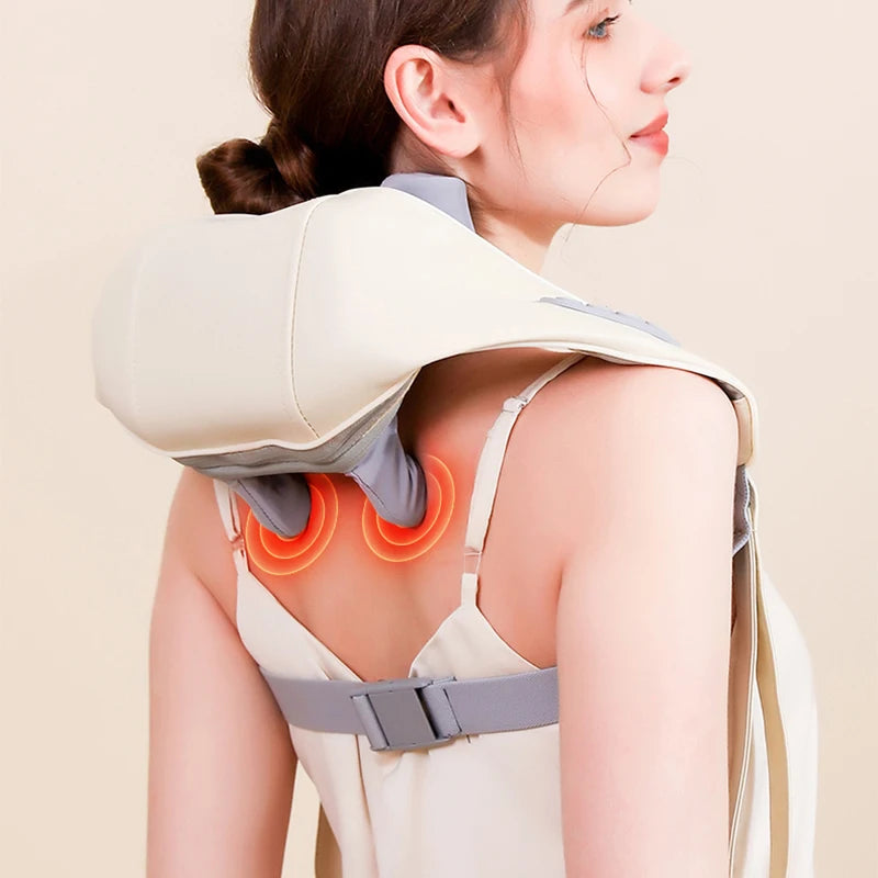 Shiatsu Neck & Shoulder Massager Shawl – Back Muscle Relaxer