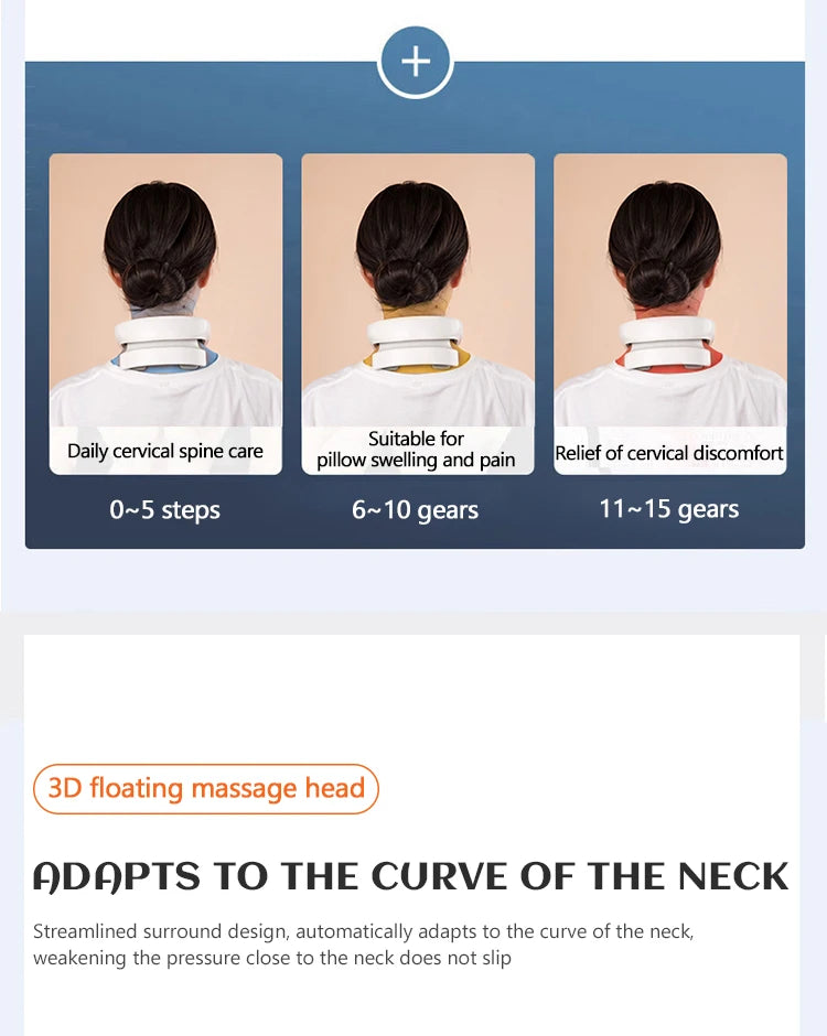 Rechargeable Vibration Neck Massager – Pulse & Hot Compress