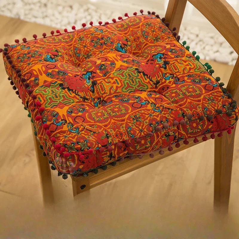 Bohemian Floor Cushion – Ethnic Style Meditation & Tatami Stool