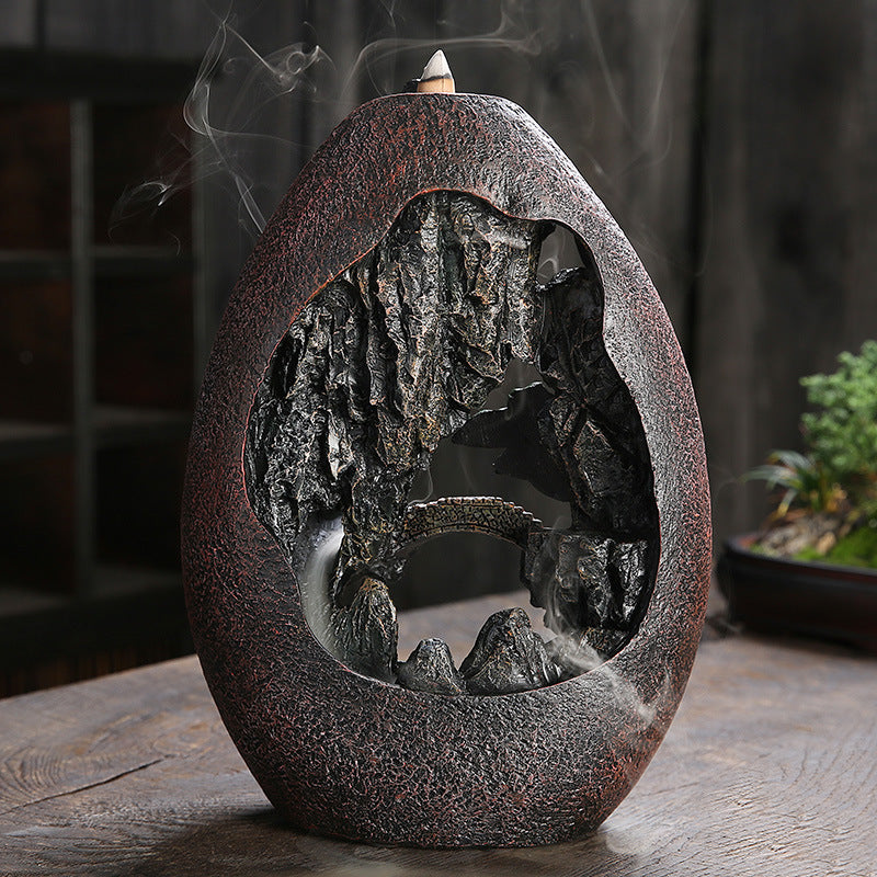 Backflow Incense Burner – Smoke Waterfall Resin Censer