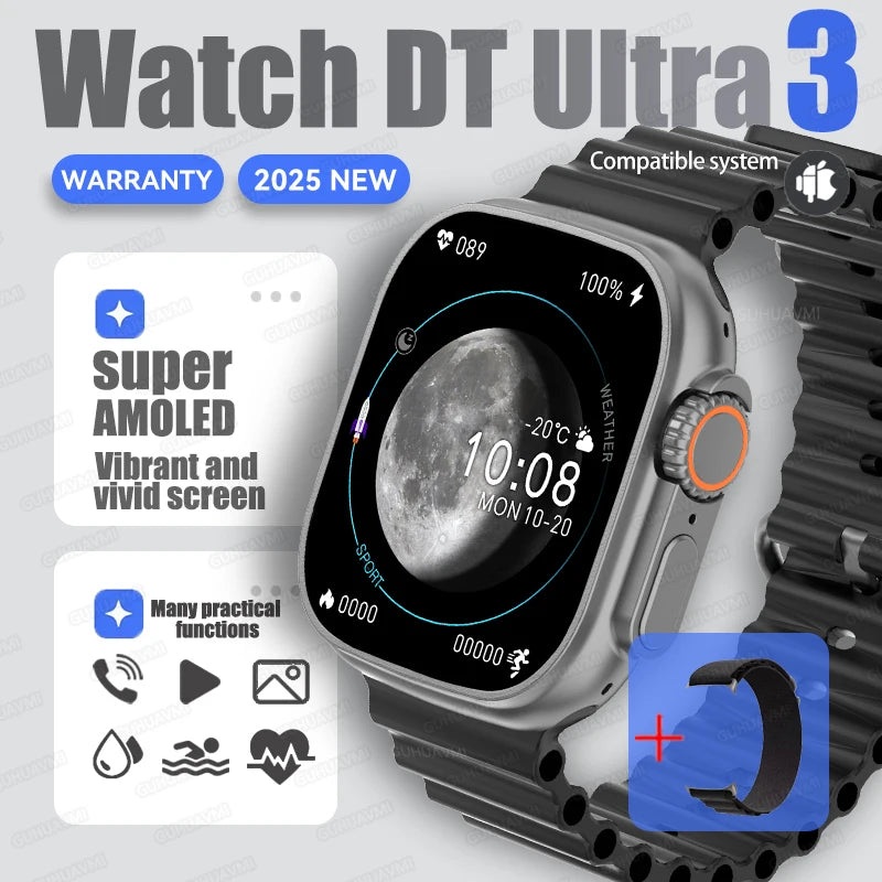 DT Ultra 3 Smartwatch – AMOLED, AI ChatGPT, Sport & Multimedia