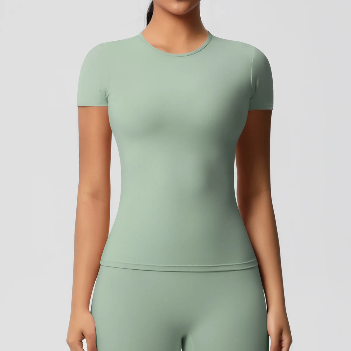 Women’s High-Elastic Dry Fit Sports Top – Gym & Outdoor Fitness Tee