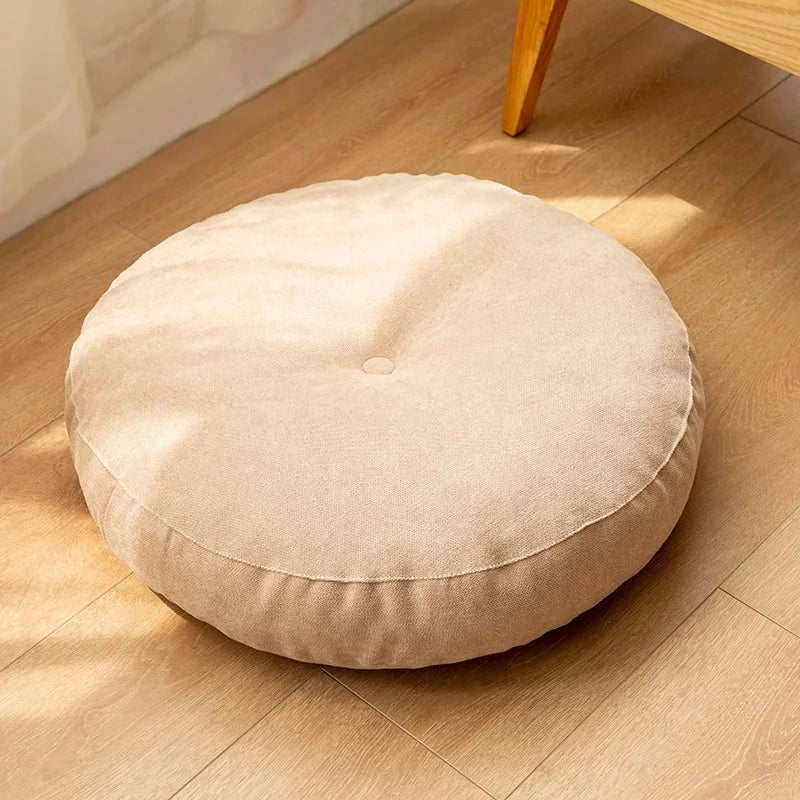 Round Floor Seat Pillow – Solid Color Meditation & Yoga Cushion